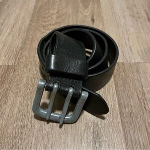 Express Black Leather Jeans Belt - 34